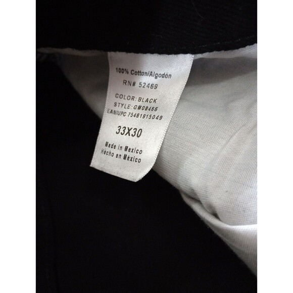 George Big Mens Regular Jeans Black Straight Leg Size 33x30 - Picture 10 of 11